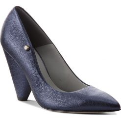 Półbuty EVA MINGE - Aldea 4D 18SF1372588EF 707. Niebieskie półbuty damskie marki Eva Minge, bez wzorów, ze skóry, eleganckie, bez obcasa, na obcasie, bez zapięcia. W wyprzedaży za 279,00 zł.