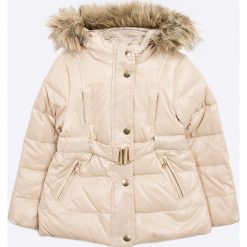 Blukids - Kurtka dziecięca 98-128 cm. Brązowe kurtki dziewczęce Blukids, w paski, z poliesteru, krótkie, bez kaptura. W wyprzedaży za 99,90 zł.