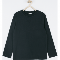 Koszulka. Czarne t-shirty chłopięce z długim rękawem marki KINDERGARTEN, z elastanu. Za 14,90 zł.