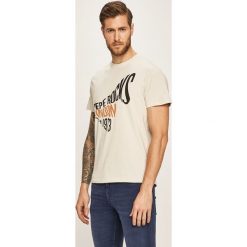 Pepe Jeans - T-shirt Berwick. Szare t-shirty męskie Pepe Jeans, s, z nadrukiem, z bawełny, z okrągłym kołnierzem. Za 139,90 zł.