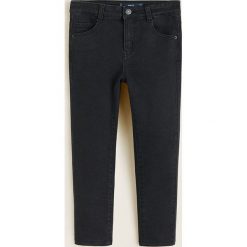 Mango Kids - Jeansy dziecięce Allegra 110-164 cm. Niebieskie jeansy dziewczęce Mango Kids, z aplikacjami, z elastanu. Za 69,90 zł.