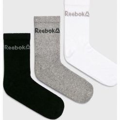Reebok - Skarpety (3-pack). Białe skarpetki męskie Reebok, bez wzorów, z elastanu. Za 29,90 zł.