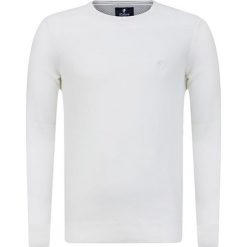 Sweter w kolorze ecru. Białe swetry męskie Denim Culture, s, z haftami, z bawełny, z okrągłym kołnierzem, bez kaptura. W wyprzedaży za 149,95 zł.