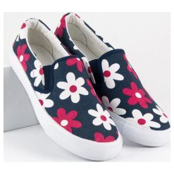 Trampki damskie slip on: MCKEY trampki slip on w kwiatki