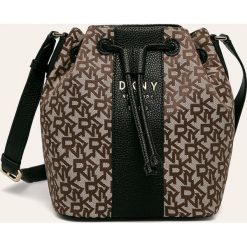 Dkny - Torebka. Pomarańczowe kuferki damskie DKNY, w paski, z poliesteru, na ramię, bez dodatków. W wyprzedaży za 539,90 zł.