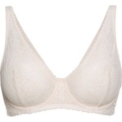 Biustonosz bonprix w kolorze szampana. Różowe biustonosze bonprix, w koronkowe wzory, z koronki. Za 37,99 zł.