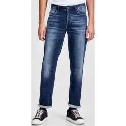 Dżinsy slim. Szare jeansy męskie slim marki Levi's®, l, z bawełny, z długim rękawem, długie, z kapturem. Za 249,86 zł.