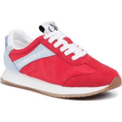 Sneakersy CALVIN KLEIN JEANS - Jill R8527 Racing Red/Chambray. Czerwone półbuty damskie Calvin Klein Jeans, z jeansu. W wyprzedaży za 259,00 zł.
