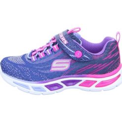 Skechers SLIGHTS LITEBEAMS Tenisówki i Trampki blau. Niebieskie trampki dziewczęce Skechers, z materiału. Za 209,00 zł.