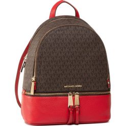 Plecak MICHAEL MICHAEL KORS - Rhea Zip 30H8GEZB2B Brn/Brt Red. Pomarańczowe plecaki damskie MICHAEL Michael Kors, bez wzorów, ze skóry ekologicznej. Za 1399,00 zł.
