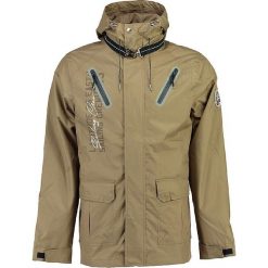 Kurtka "Bellecour" w kolorze beżowym. Brązowe płaszcze męskie Geographical Norway Men, s, z aplikacjami, bez kaptura. W wyprzedaży za 214,95 zł.