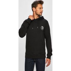 Diesel - Bluza. Czarne bluzy męskie Diesel, xl, bez wzorów, z bawełny, z kapturem, bez rękawów, z kapturem. Za 319,90 zł.