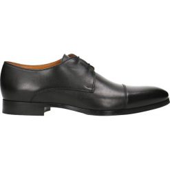 Półbuty MIKE. Czarne buty wizytowe męskie Gino Rossi, ze skóry, bez zapięcia. Za 249,90 zł.