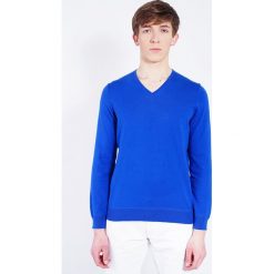 Sweter Trussardi Jeans. Niebieskie swetry męskie m, z jeansu. Za 194,70 zł.