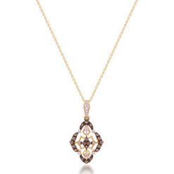 Złoty Wisiorek - złoto 585, Brązowy brylant 0,20ct,diament 0,03ct. Żółte zawieszki damskie W.KRUK, z brylantem, srebrne. Za 1890,00 zł.