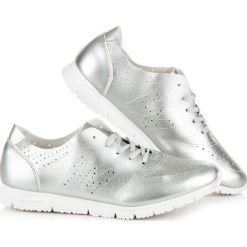 Trampki damskie slip on: Srebrne tenisówki DIOR