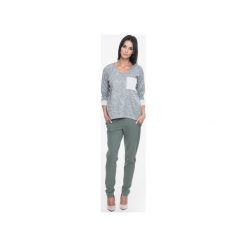 Mosali - Sweter z Ozdobną Kieszenią M011. Czarne swetry oversize damskie marki Mosali, m, z materiału, biznesowe. Za 109,00 zł.