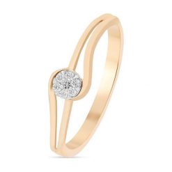 W.KRUK Wspaniały Pierścionek Złoty - złoto 585, Brylant 0,05ct - ZPA/PB+323K. Żółte pierścionki damskie W.KRUK, z brylantem, złote. Za 1390,00 zł.