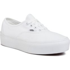 Tenisówki VANS - Authentic Platfor VN0A3AV8W001 True White. Białe trampki i tenisówki damskie Vans, bez wzorów, z gumy, bez zapięcia. Za 319,00 zł.