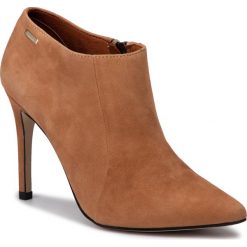 Szpilki BALDACCINI - 7975FN00 Beż Welur/Z. Pomarańczowe półbuty damskie Baldaccini, bez wzorów, ze skóry, eleganckie, bez obcasa, na obcasie, bez zapięcia. Za 299,00 zł.