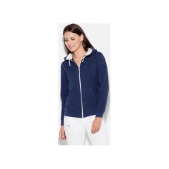 Bluza K196 Granat. Niebieskie bluzy damskie KATRUS, m, bez wzorów, z dzianiny, z długim rękawem, długie. Za 139,00 zł.