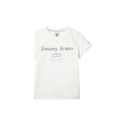 T-shirty z krótkim rękawem Tommy Jeans DW0DW04666 METALLIC FLAG. Białe t-shirty damskie Tommy Jeans, xs, bez wzorów, z jeansu, bez kołnierzyka. Za 144,94 zł.