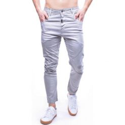 Spodnie męskie casual szare Recea. Szare spodnie męskie Recea, na co dzień, m, bez wzorów, z bawełny, eleganckie. W wyprzedaży za 59,99 zł.