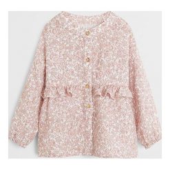 Mango Kids - Koszula dziecięca Cloud 80-104 cm. Białe bluzki dziewczęce Mango Kids, bez wzorów, z bawełny, z okrągłym kołnierzem, z długim rękawem, długie, bez kaptura. Za 69,90 zł.