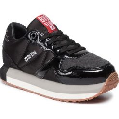 Sneakersy BIG STAR - EE274721 Black. Czarne półbuty damskie BIG STAR, bez wzorów, ze skóry ekologicznej, retro, bez obcasa, na płaskiej podeszwie, bez zapięcia. W wyprzedaży za 139,00 zł.