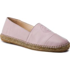 Espadryle EVA MINGE - EM-14-05-000131 121. Różowe espadryle damskie Eva Minge, bez wzorów, ze skóry ekologicznej, bez obcasa, na płaskiej podeszwie. W wyprzedaży za 279,00 zł.