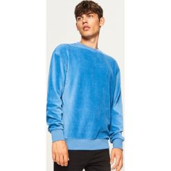 Bluza z prążkowanego weluru - Niebieski. Niebieskie bluzy męskie rozpinane Reserved, l, prążkowane. Za 119,99 zł.