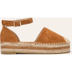 Answear - Espadryle Erynn. Żółte espadryle damskie ANSWEAR, bez wzorów, z gumy, bez obcasa, na obcasie. W wyprzedaży za 69,90 zł.