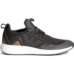 Buty EA7 EMPORIO ARMANI. Czarne buty sportowe męskie EA7 Emporio Armani, bez zapięcia. W wyprzedaży za 504,00 zł.