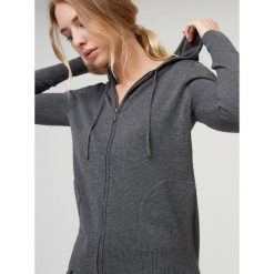 Rodier sweter damski 38 szary. Szare swetry damskie Rodier, bez wzorów, bez rękawów, z kapturem. Za 229,00 zł.