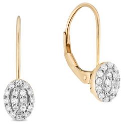 Wyjątkowe Kolczyki - , Diament 0,23ct. Żółte kolczyki damskie marki W.KRUK, z diamentem, złote. Za 2690,00 zł.