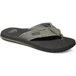 Quiksilver Japonki Męskie Monkey Abyss M Sndl Xgkc Green Black Brown 12 (45). Brązowe klapki męskie marki Quiksilver, w paski, z tkaniny. W wyprzedaży za 65,00 zł.