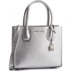 Torebka MICHAEL MICHAEL KORS - Mercer 30H6MM9M2M Silver. Szare torebki klasyczne damskie MICHAEL Michael Kors, bez wzorów, ze skóry, klasyczne, bez dodatków. W wyprzedaży za 669,00 zł.