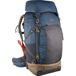 Plecak trekkingowy podróżny 70 L - TRAVEL 500 męski. Szare plecaki męskie FORCLAZ, bez wzorów, z poliesteru. Za 449,99 zł.