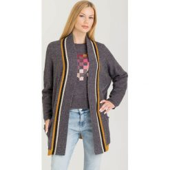 KARDIGAN MY TWIN Twinset. Szare swetry damskie Twinset, s, z aplikacjami, z materiału. Za 859,00 zł.