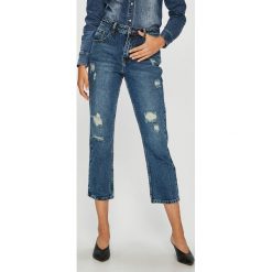 Answear - Jeansy. Niebieskie jeansy damskie ANSWEAR, s. W wyprzedaży za 69,90 zł.