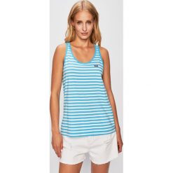 Levi's - Top. Niebieskie bluzki damskie Levi's®, s, bez wzorów, z bawełny, bez kołnierzyka. W wyprzedaży za 49,90 zł.