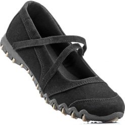Baleriny bonprix czarny. Czarne baleriny damskie bonprix, w paski, sportowe, bez obcasa. Za 74,99 zł.