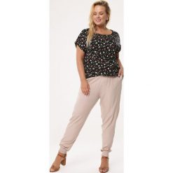 Khaki Spodnie Lid. Brązowe spodnie damskie Born2be, xl, z tkaniny. Za 49,99 zł.