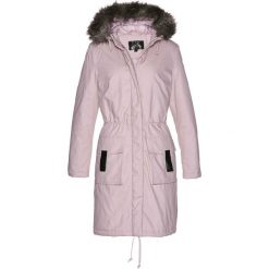 Kurtka parka bonprix matowy jasnoróżowy. Fioletowe kurtki damskie bonprix, bez wzorów, z kapturem. Za 219,99 zł.
