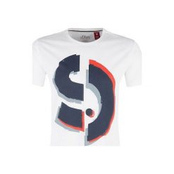 S.Oliver T-Shirt Męski, L, Biały. Białe t-shirty męskie marki S.Oliver, s, z nadrukiem. Za 60,00 zł.