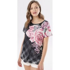 Czarna Bluzka Kalirodia. Czarne bluzki damskie Born2be, xl, bez wzorów, bez kołnierzyka, bez rękawów. W wyprzedaży za 34,99 zł.
