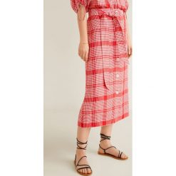 Mango - Spódnica Blair2. Czerwone spódniczki damskie Mango, na co dzień, s, bez wzorów, z poliesteru, midi, proste. Za 139,90 zł.