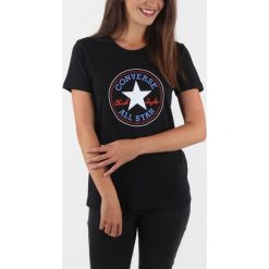 Converse Koszulka Czarny. Czarne podkoszulki męskie Converse, l, z nadrukiem, z bawełny, bez kołnierzyka, z krótkim rękawem, krótkie. Za 102,95 zł.