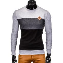 Bejsbolówki męskie: BLUZA MĘSKA BEZ KAPTURA B701 – SZARA