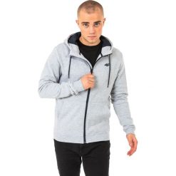 Bluzy męskie: 4f Bluza męska z kapturem H4L18-BLM003 jasnoszara r. L